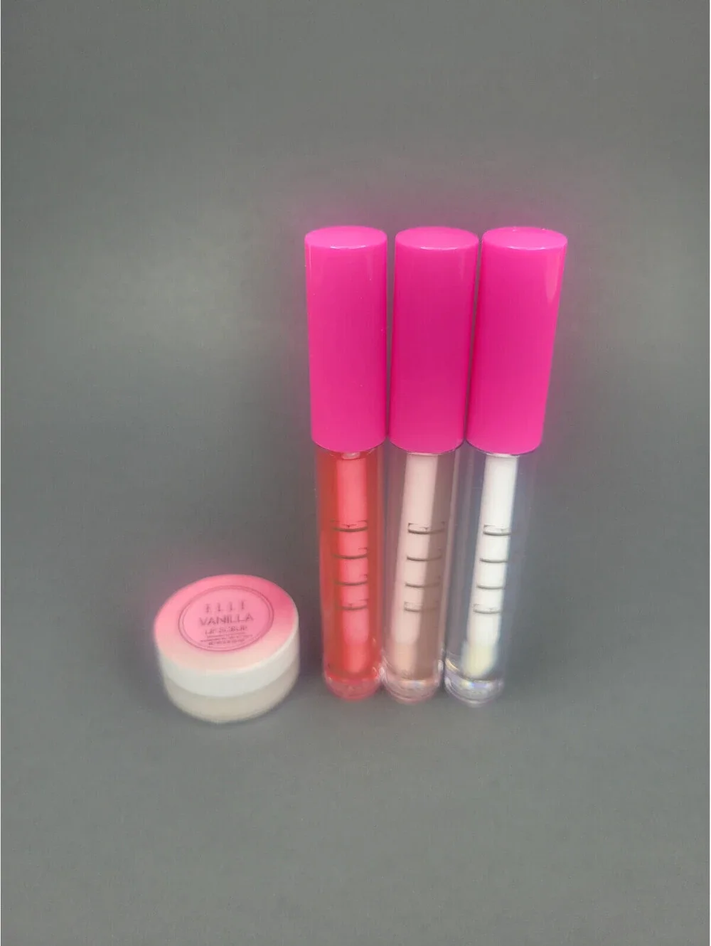 6 Pc Elle Pure Glow Set Lip Oils 0.1oz/3mL each & Lip Scrub 0.21oz/6g NWOB